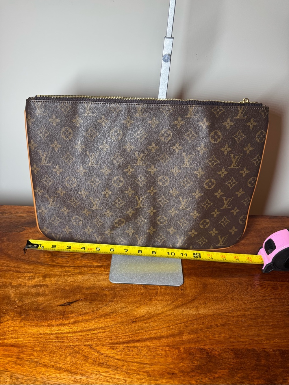 Brown Canvas Laptop/iPad Pouch. No Brand.